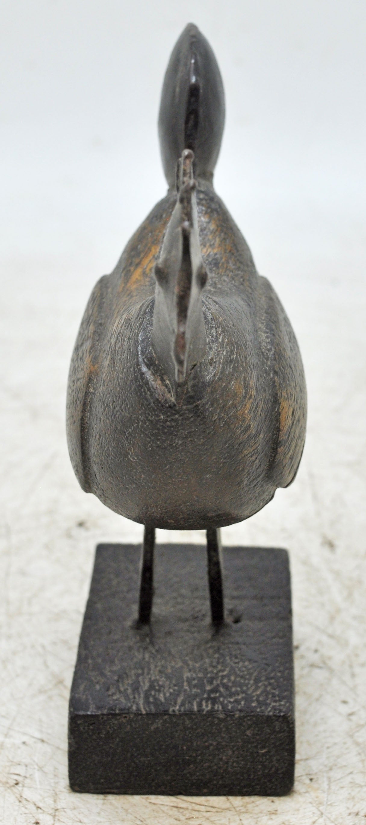 Vintage Wooden Hen Bird Figurine Original Old Hand Carved
