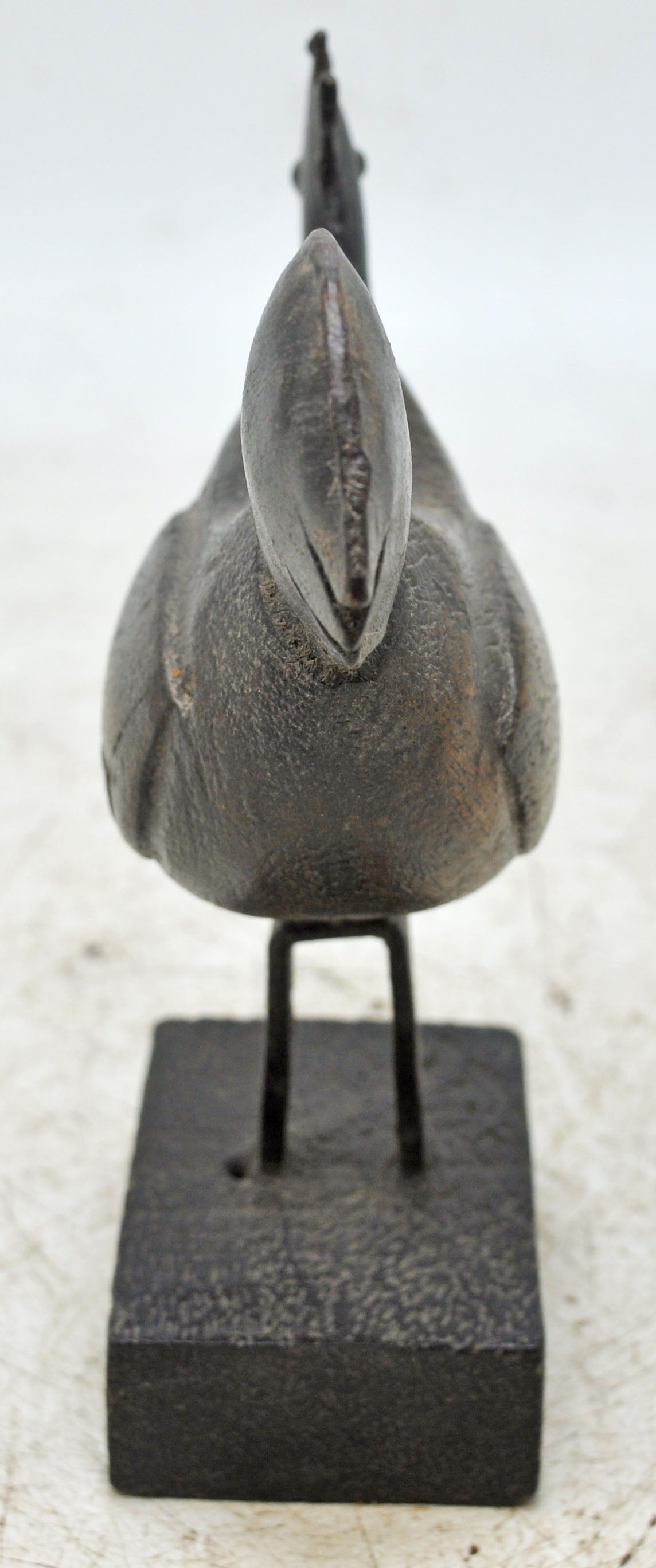 Vintage Wooden Hen Bird Figurine Original Old Hand Carved