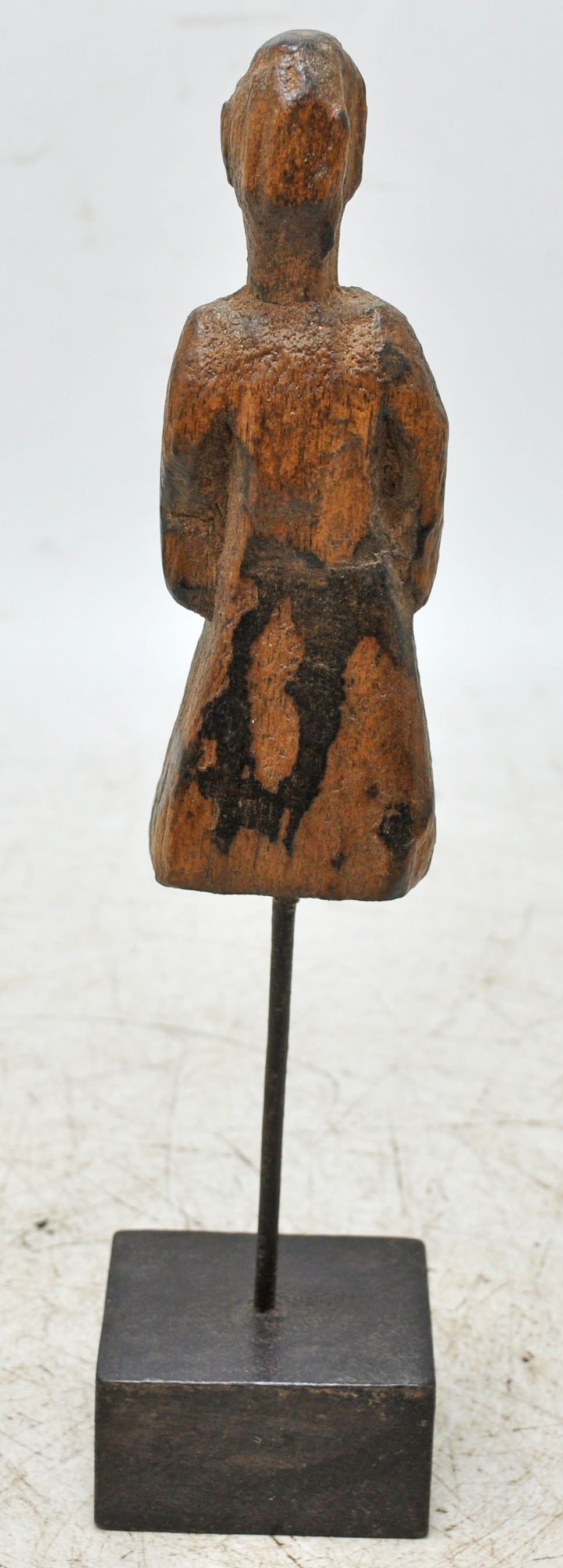 Antique Wooden Small Man Figurine Original Old Hand Carved