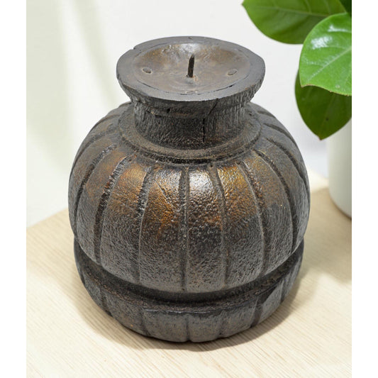 Antique Wooden Candle Holder Stand Original Old Hand Carved