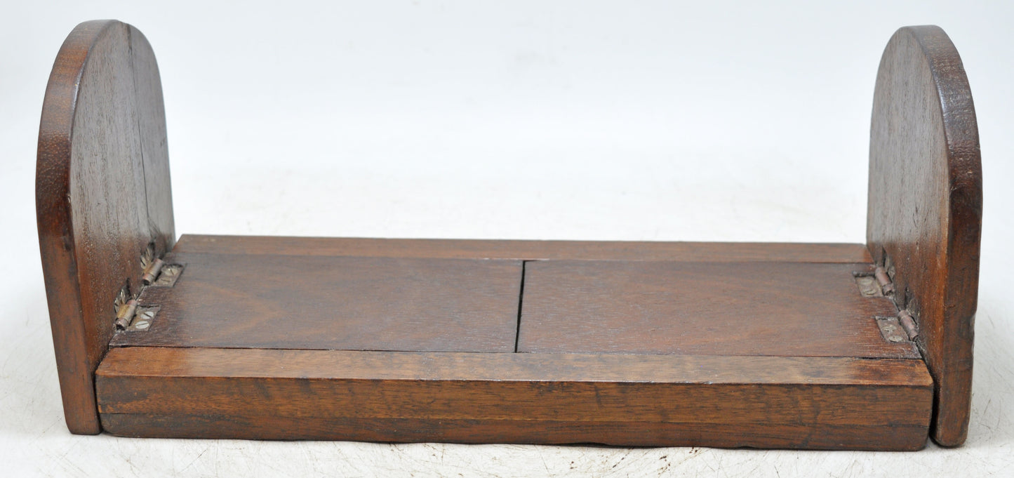 Antique Wooden Foldable Book Rack Stand Original Old Hand Crafted
