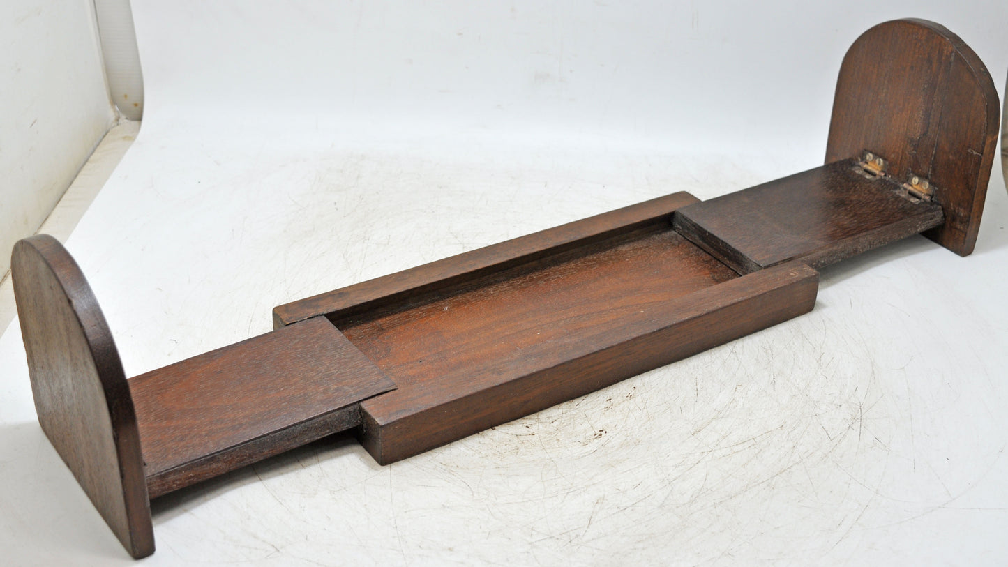 Antique Wooden Foldable Book Rack Stand Original Old Hand Crafted