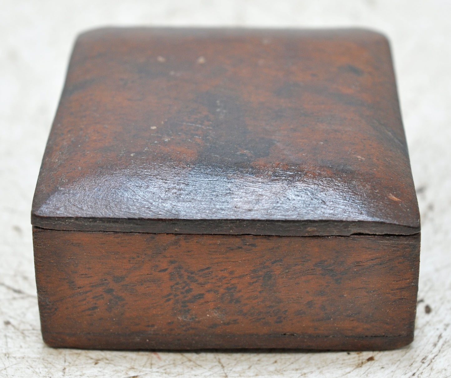 Vintage Wooden Small Square Box Original Old Hand Crafted