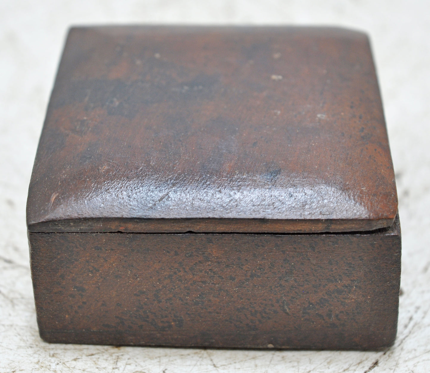 Vintage Wooden Small Square Box Original Old Hand Crafted