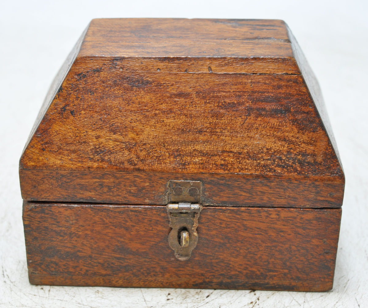 Vintage Wooden Dome Shaped Storage Box Original Old Hand Crafted