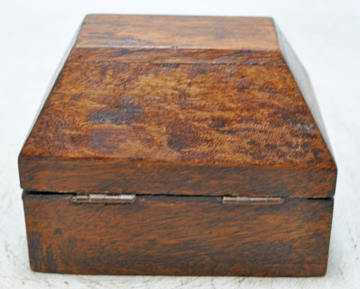 Vintage Wooden Dome Shaped Storage Box Original Old Hand Crafted