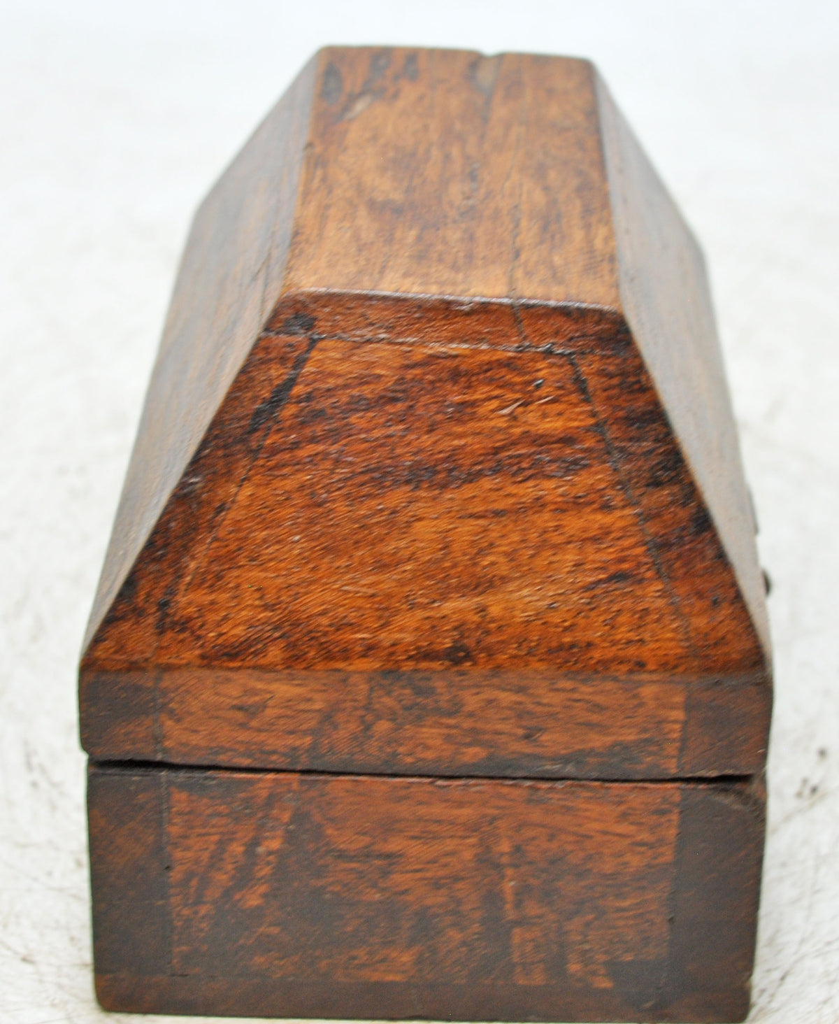 Vintage Wooden Dome Shaped Storage Box Original Old Hand Crafted