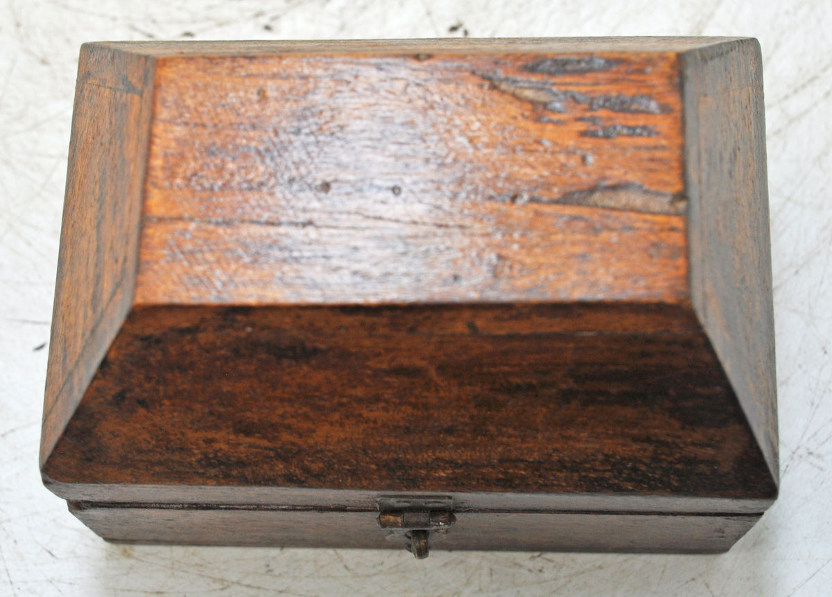 Vintage Wooden Dome Shaped Storage Box Original Old Hand Crafted