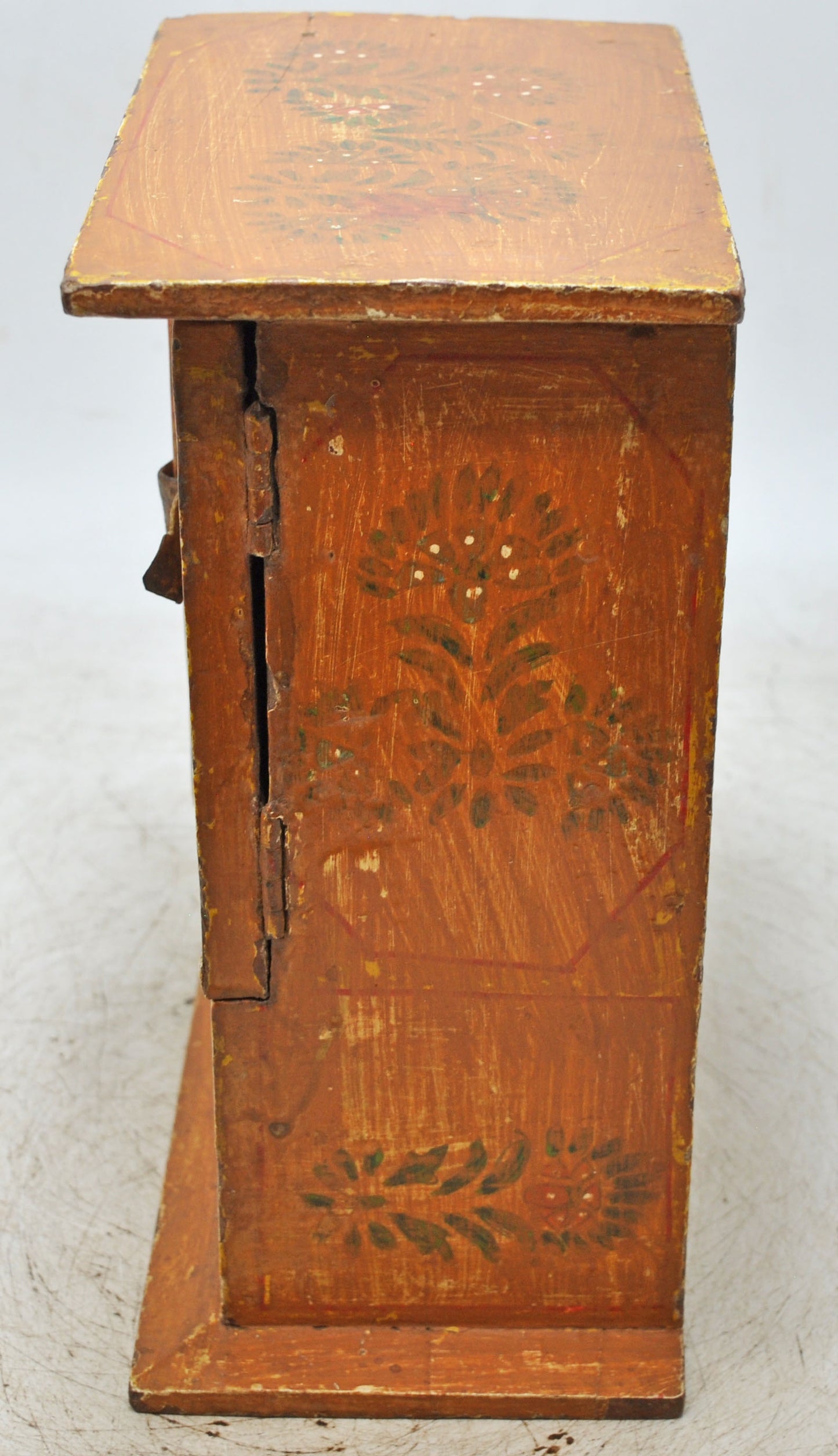 Vintage Wooden Almirah Shaped Storage Box Original Old Fine Hand Painted