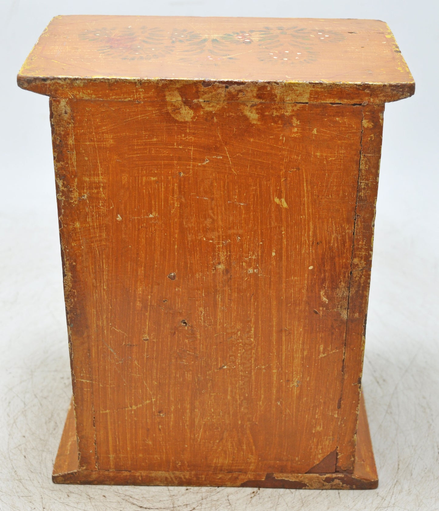 Vintage Wooden Almirah Shaped Storage Box Original Old Fine Hand Painted
