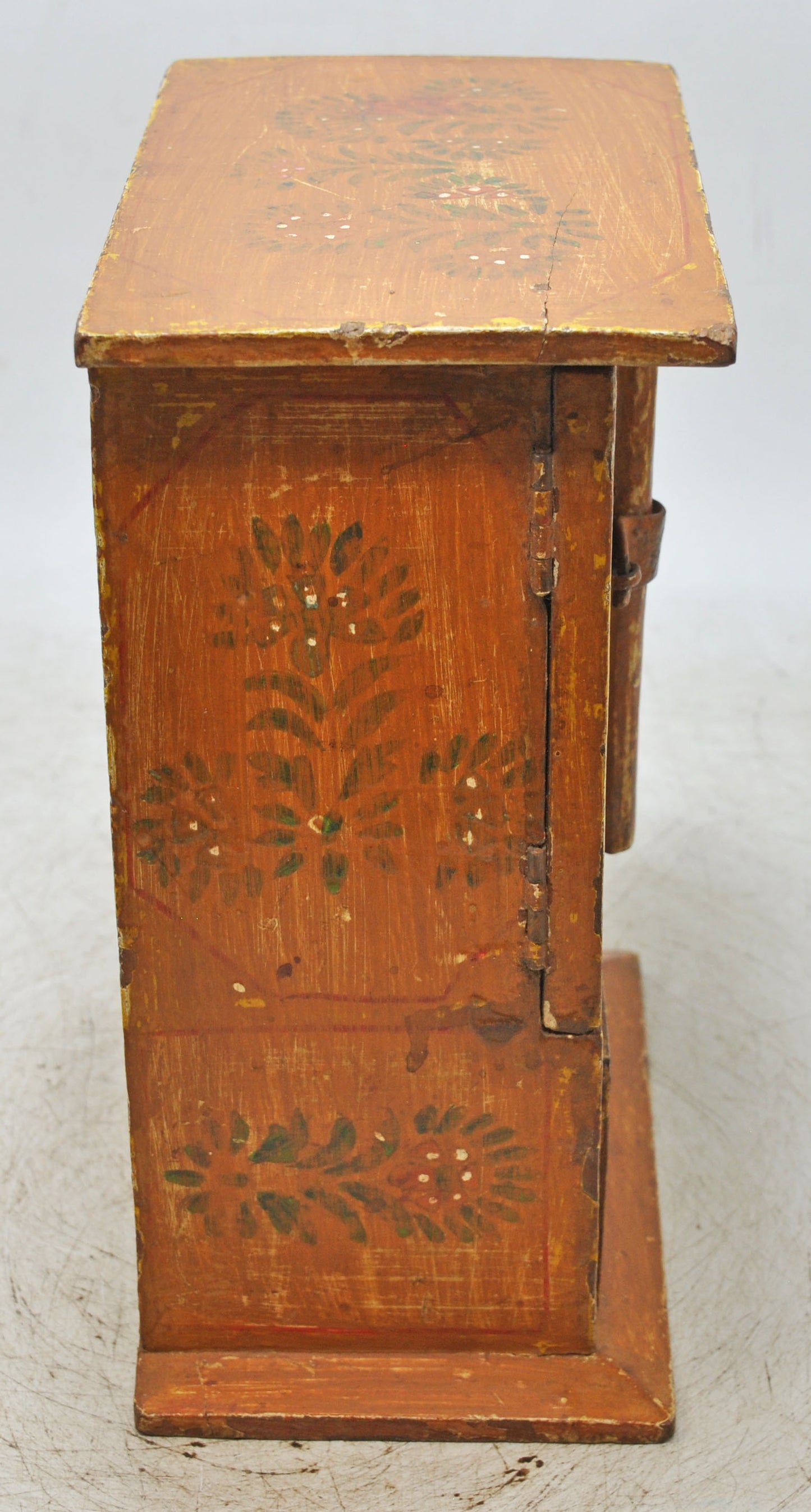 Vintage Wooden Almirah Shaped Storage Box Original Old Fine Hand Painted