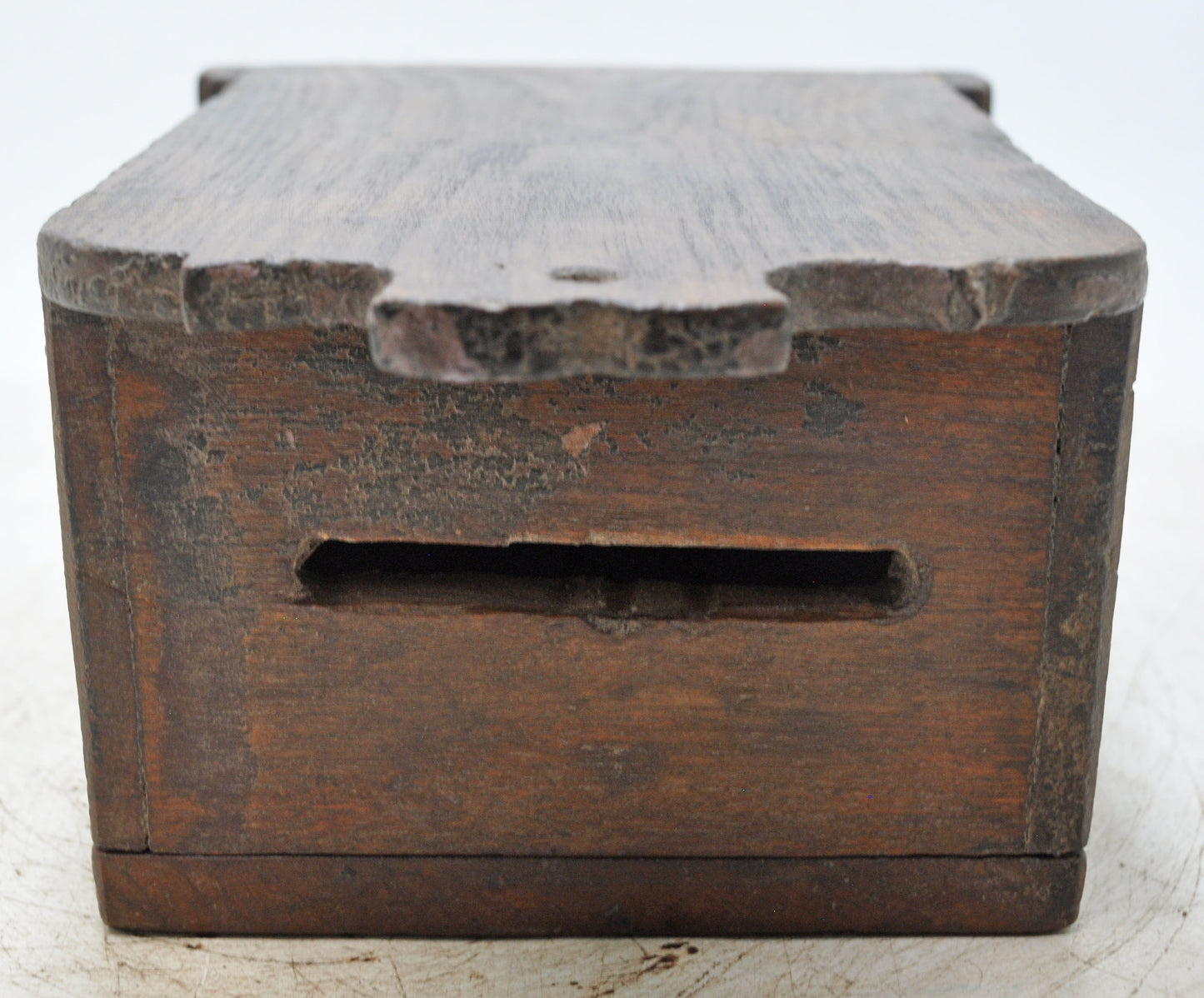 Antique Wooden Money Coin Bank Box Original Old Hand Crafted
