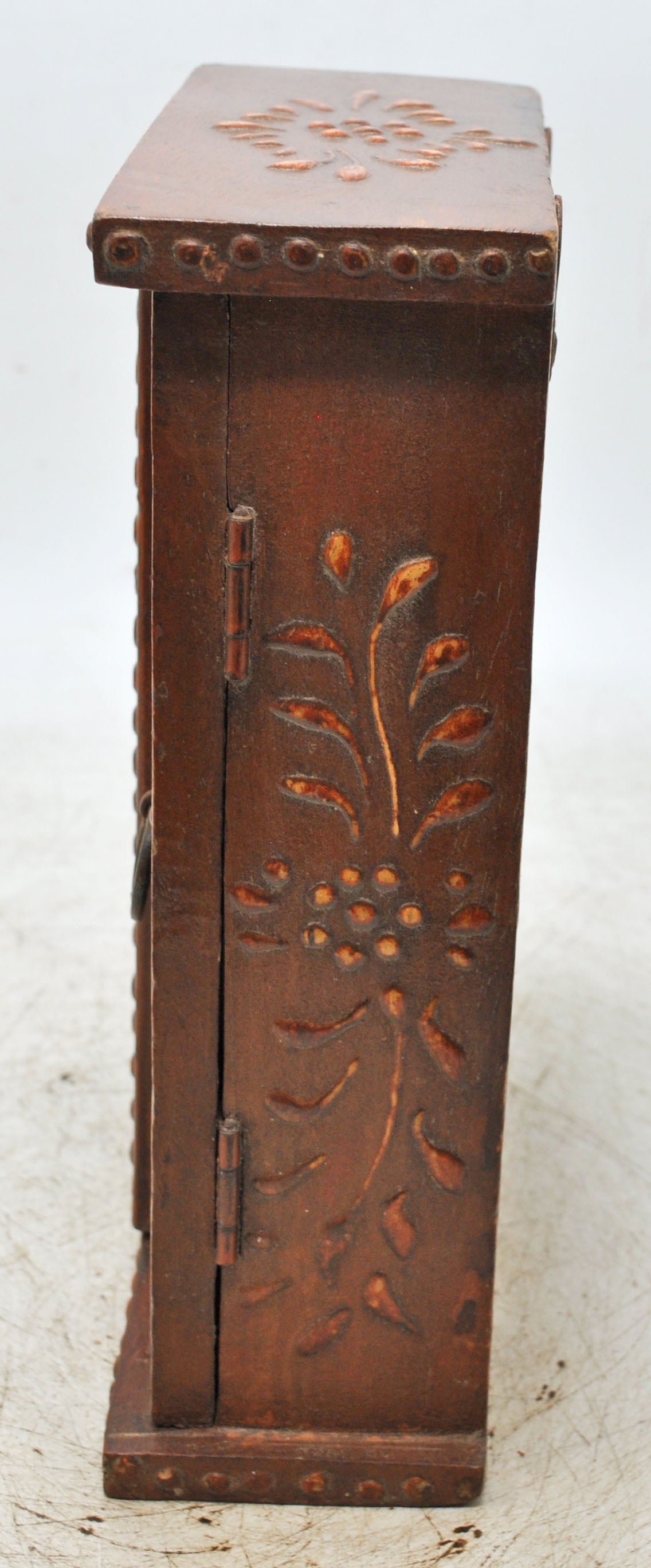 Vintage Wooden Almirah Shaped Storage Box Original Old Fine Hand Painted