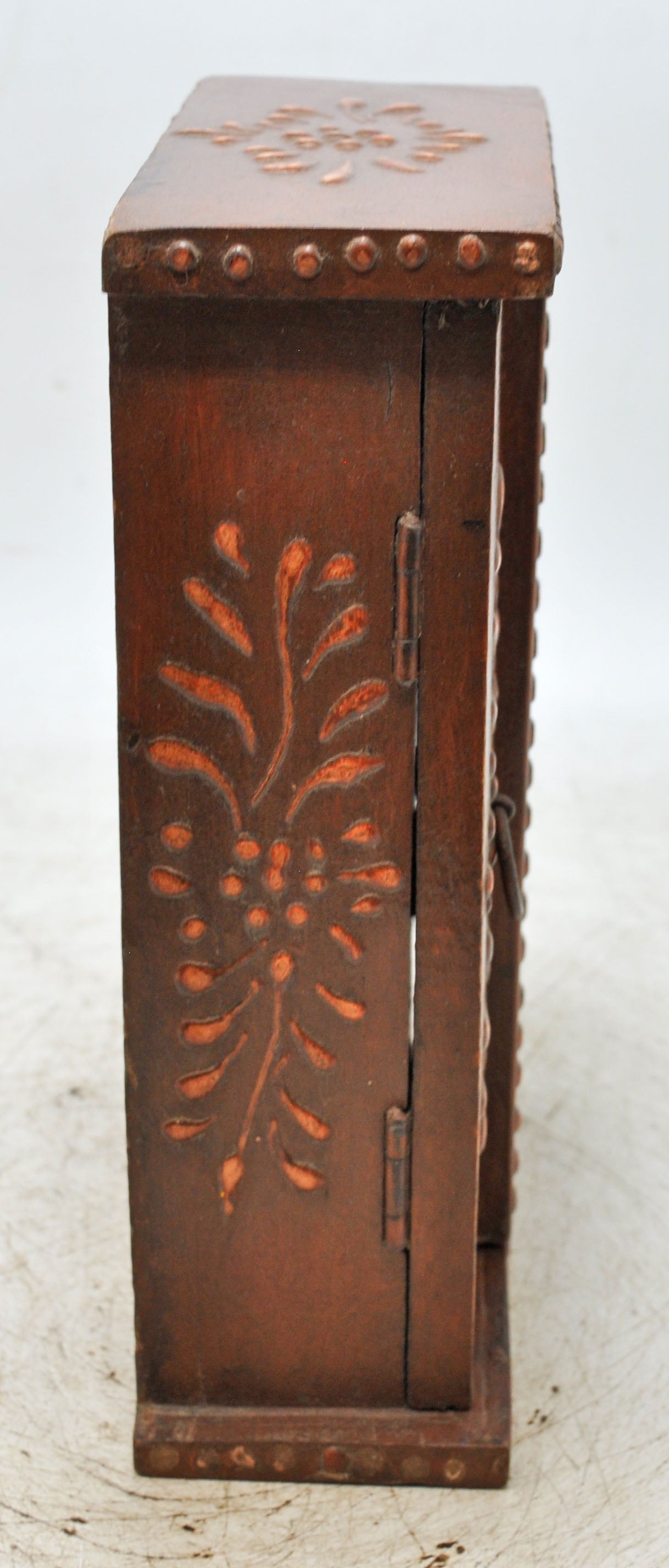Vintage Wooden Almirah Shaped Storage Box Original Old Fine Hand Painted