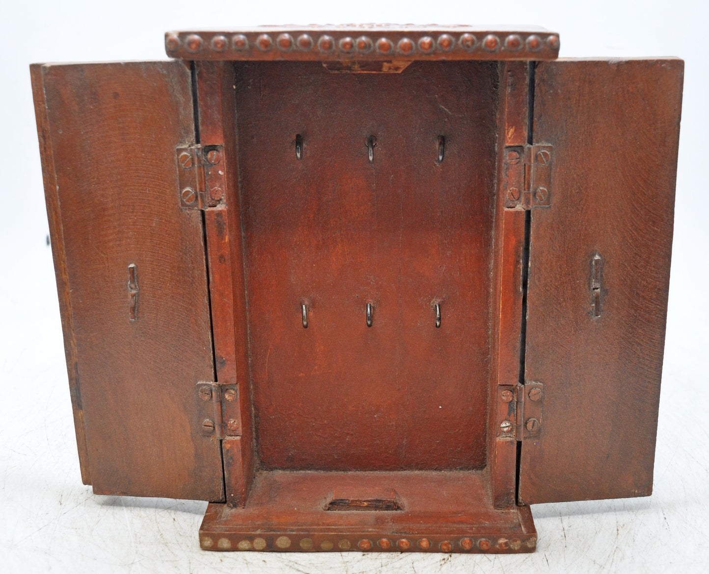 Vintage Wooden Almirah Shaped Storage Box Original Old Fine Hand Painted