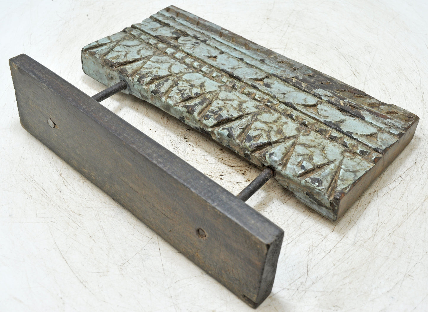 Antique Wooden Floral Carving Panel Plaque Original Old Hand Carved
