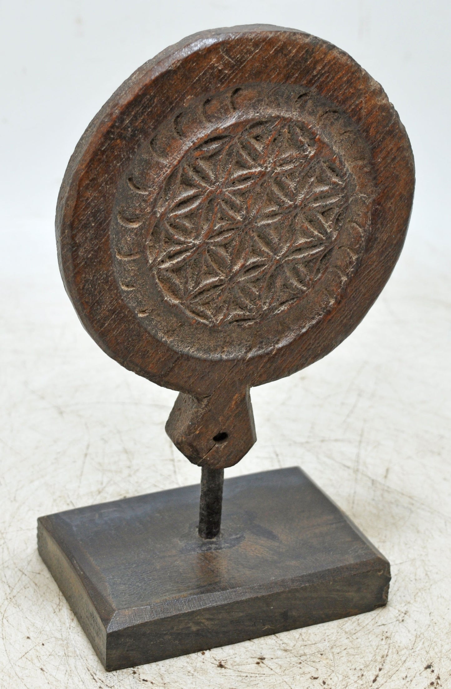 Antique Wooden Floral Carving Panel Plaque Original Old Hand Carved
