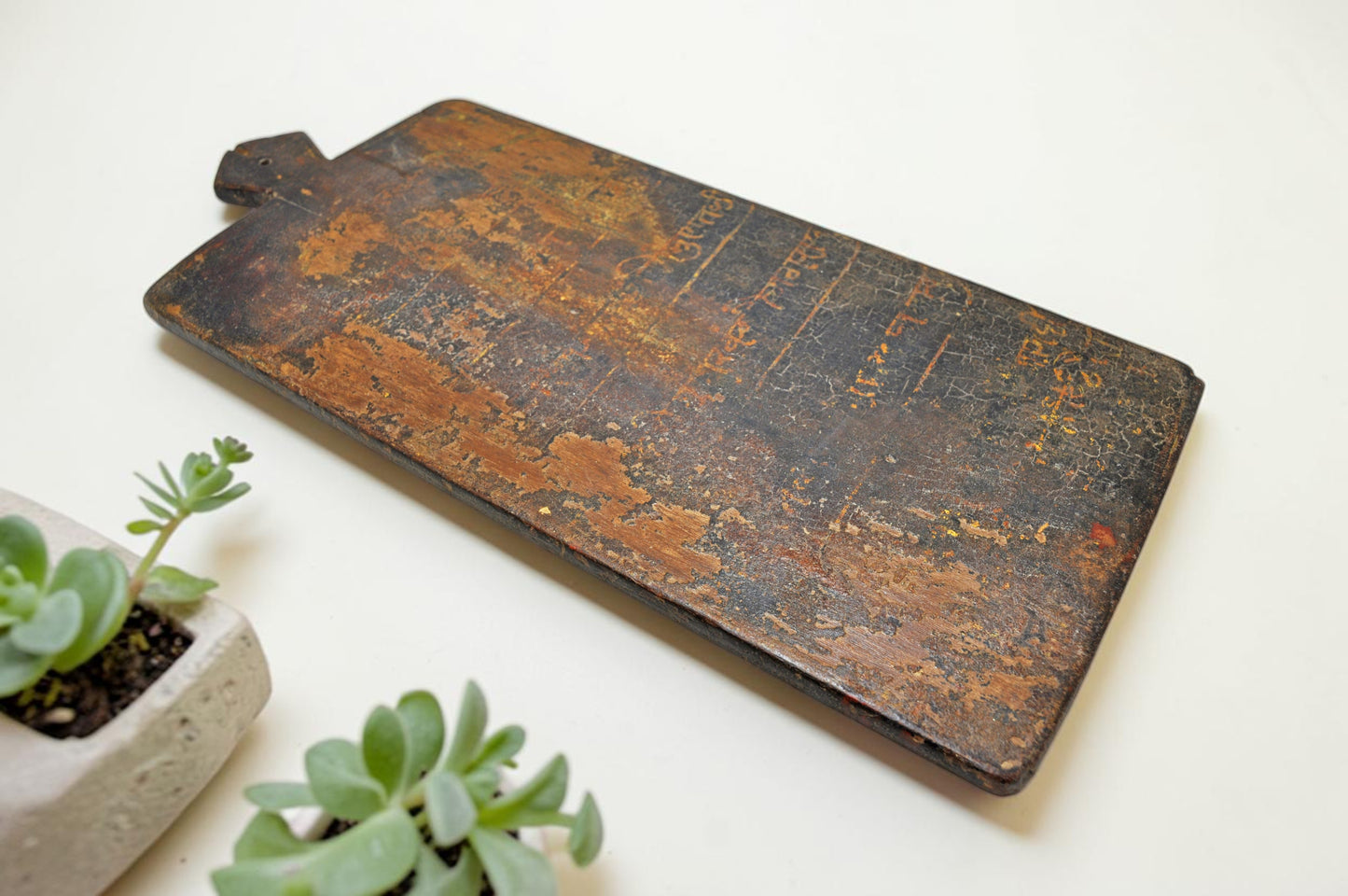 Antique Wooden Agreement Slate Original Old Hand Crafted Fine Painted