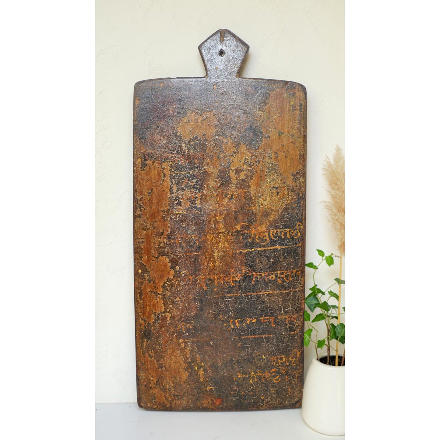 Antique Wooden Agreement Slate Original Old Hand Crafted Fine Painted