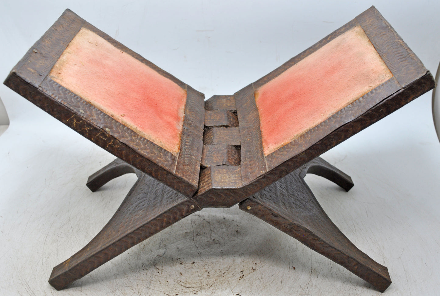 Antique Wooden Holy Quran Book Stand Original Old Fine Metal Fitted Engraved