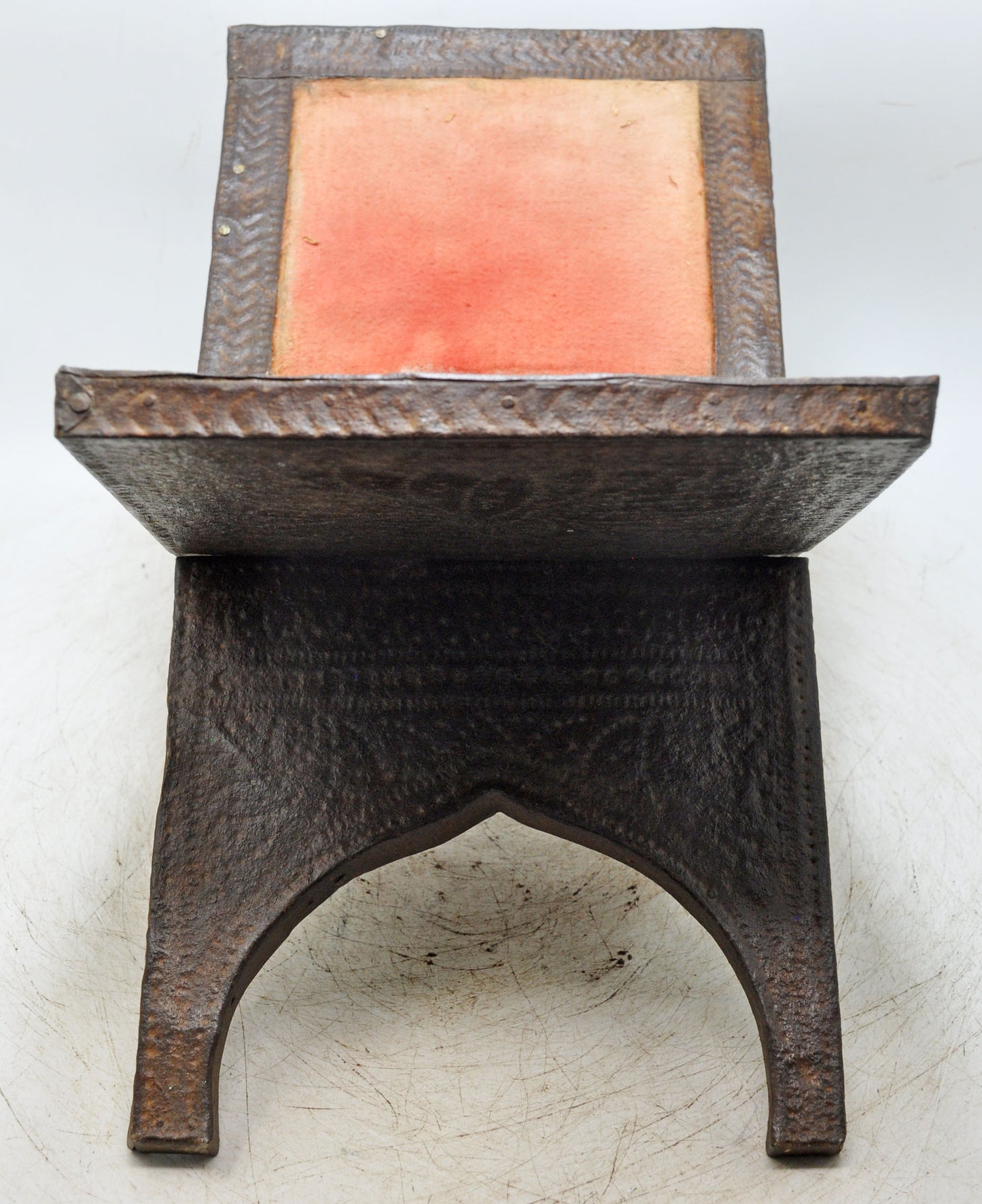 Antique Wooden Holy Quran Book Stand Original Old Fine Metal Fitted Engraved