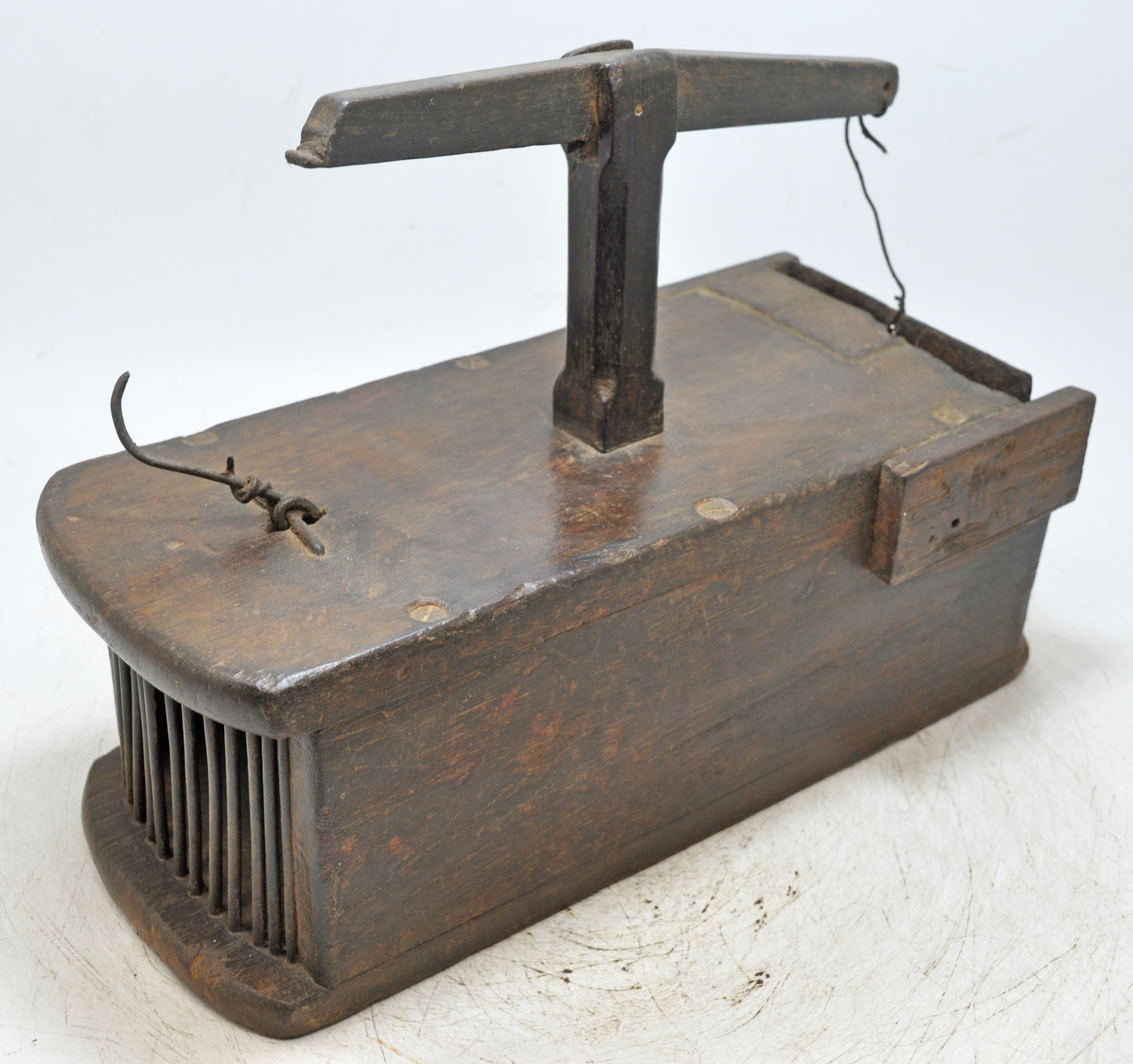 Antique Wooden Unique Mouse Trap Box Original Old Very Fine Hand Crafted