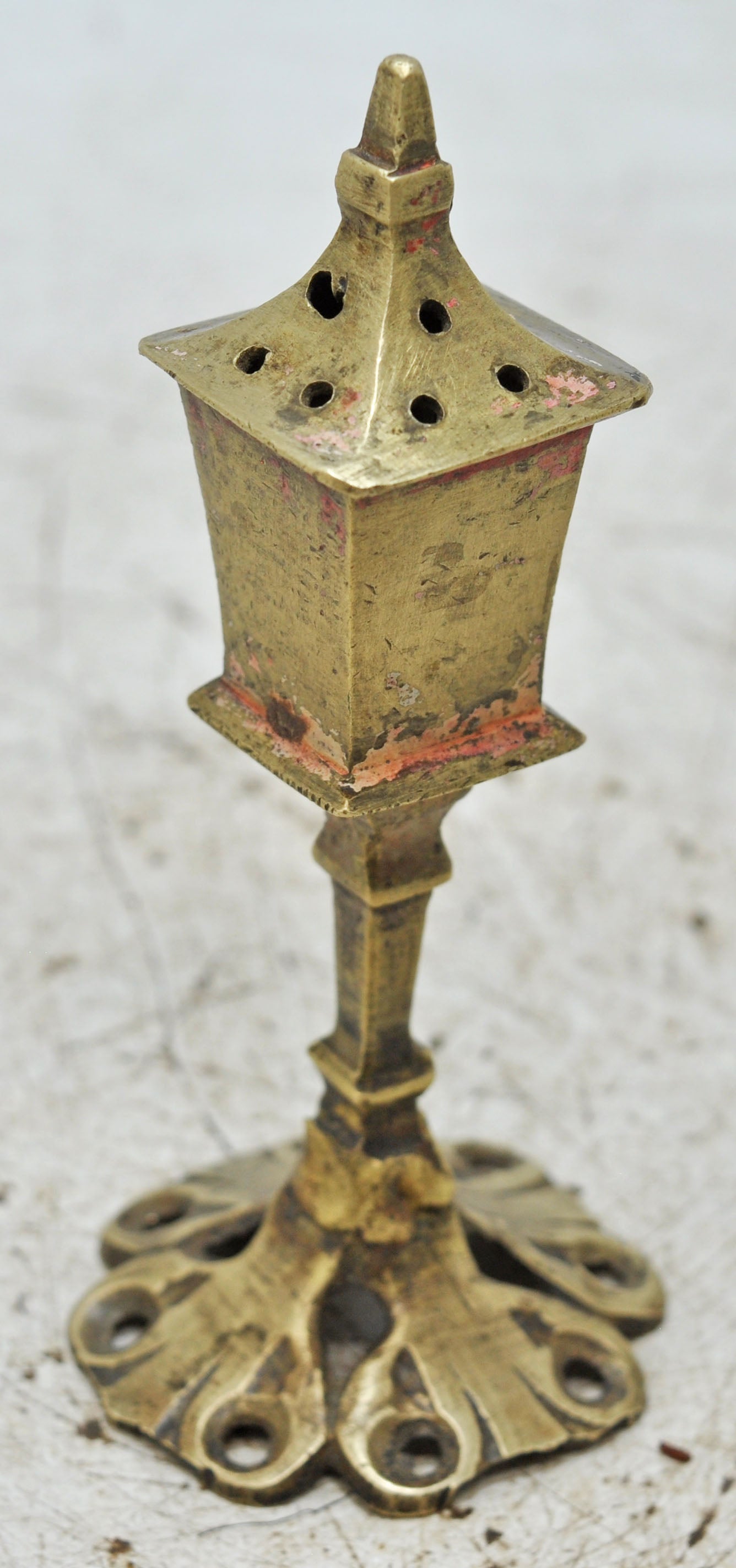 Antique Brass Incense Stick Stand Original Old Fine Hand Crafted Engraved