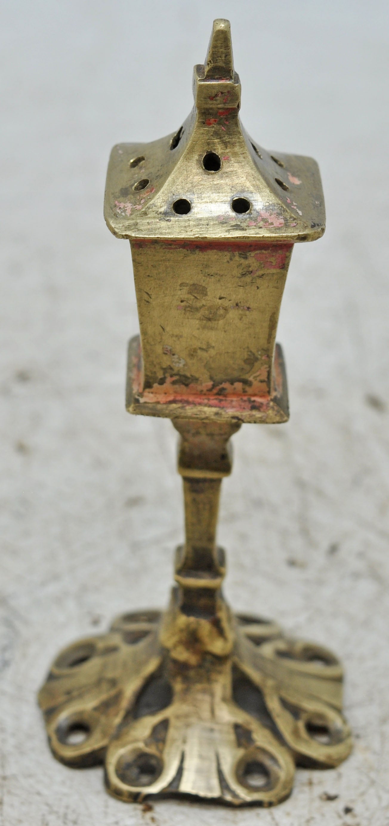 Antique Brass Incense Stick Stand Original Old Fine Hand Crafted Engraved