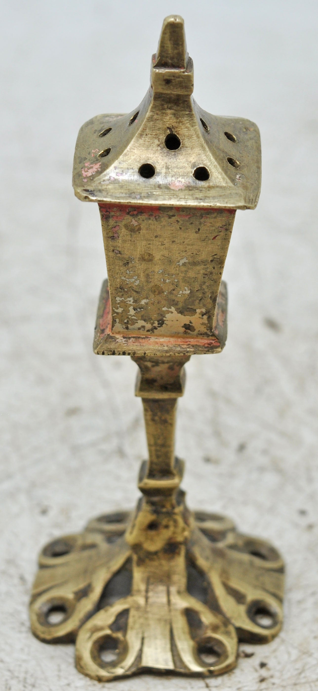 Antique Brass Incense Stick Stand Original Old Fine Hand Crafted Engraved