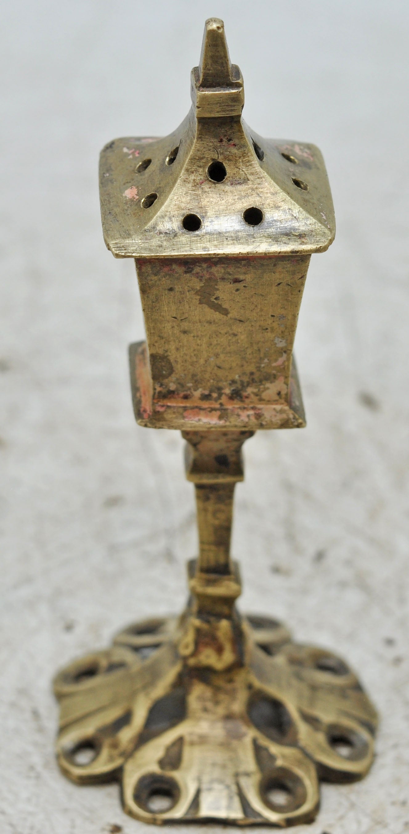 Antique Brass Incense Stick Stand Original Old Fine Hand Crafted Engraved