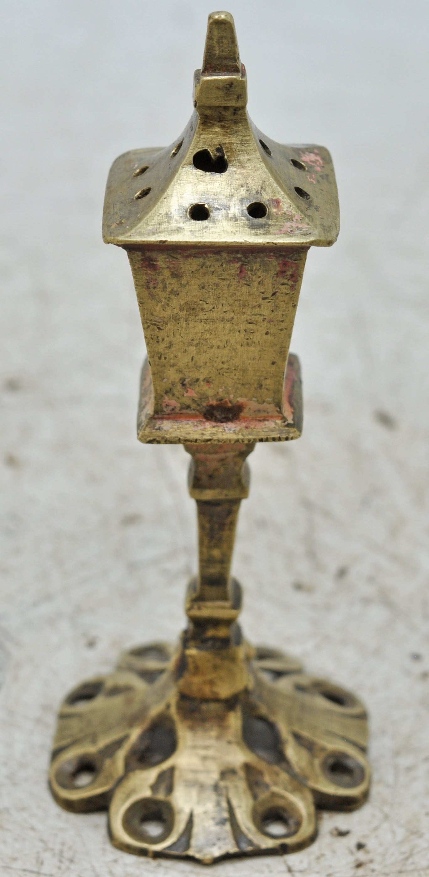 Antique Brass Incense Stick Stand Original Old Fine Hand Crafted Engraved