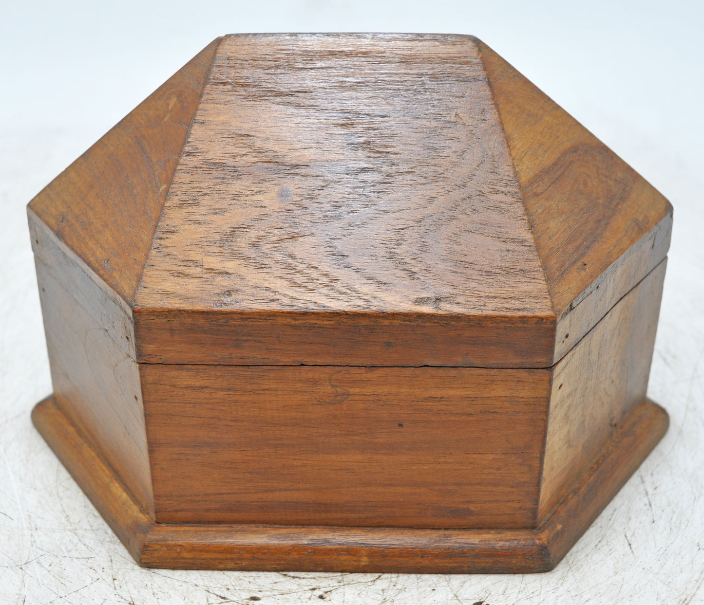 Vintage Wooden Dome Shaped Small Storage Box Original Old Hand Crafted