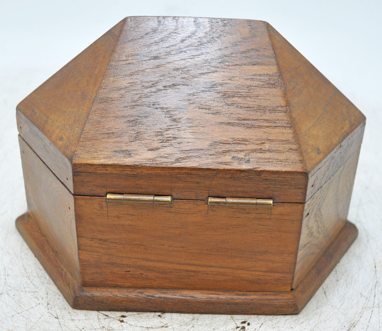 Vintage Wooden Dome Shaped Small Storage Box Original Old Hand Crafted