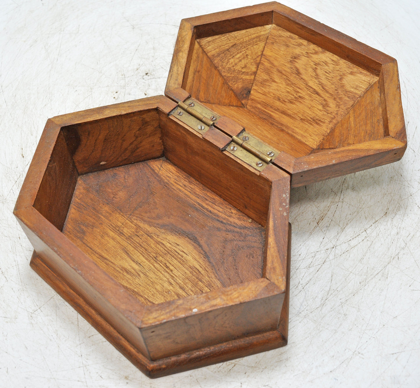 Vintage Wooden Dome Shaped Small Storage Box Original Old Hand Crafted