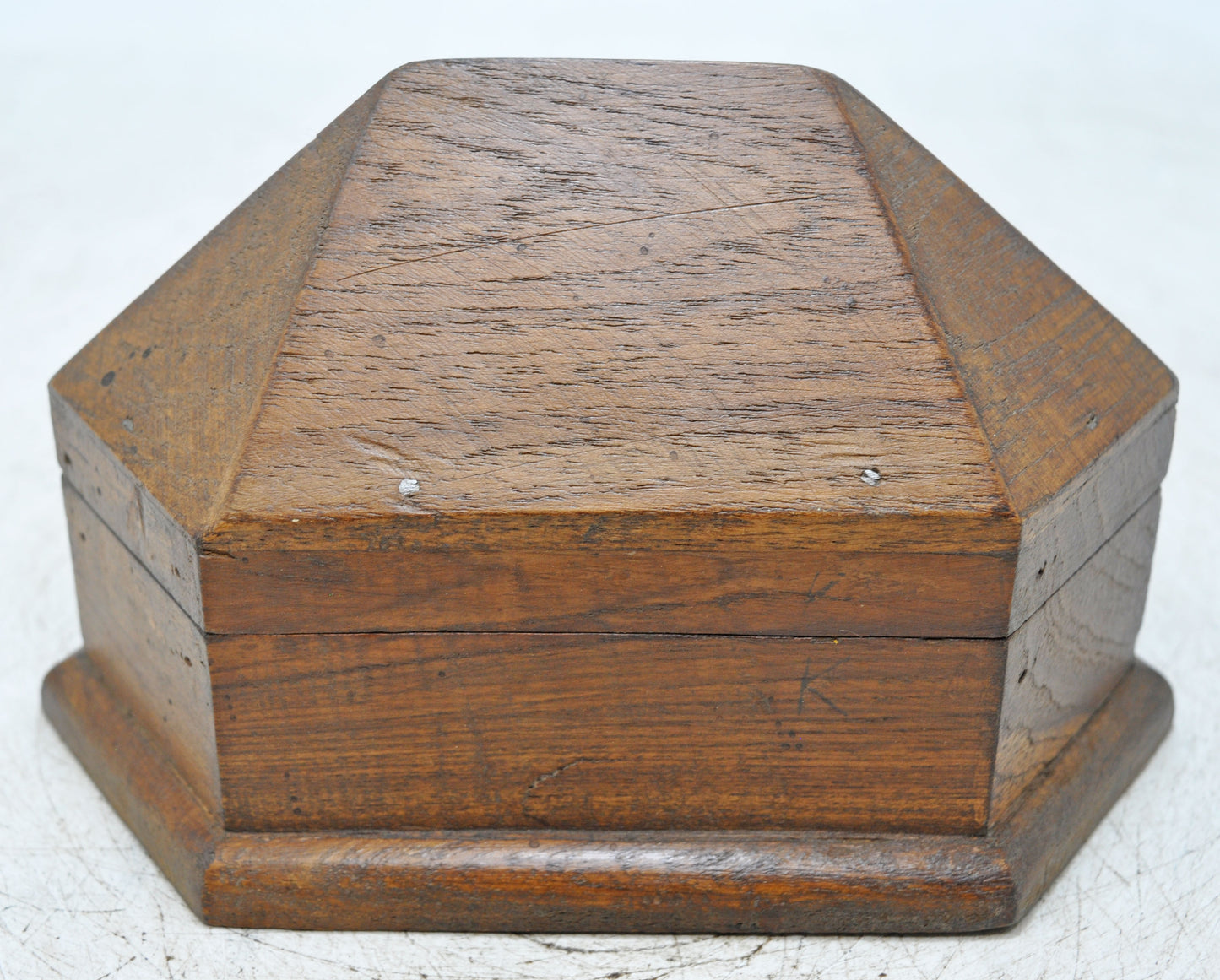 Vintage Wooden Dome Shaped Small Storage Box Original Old Hand Crafted