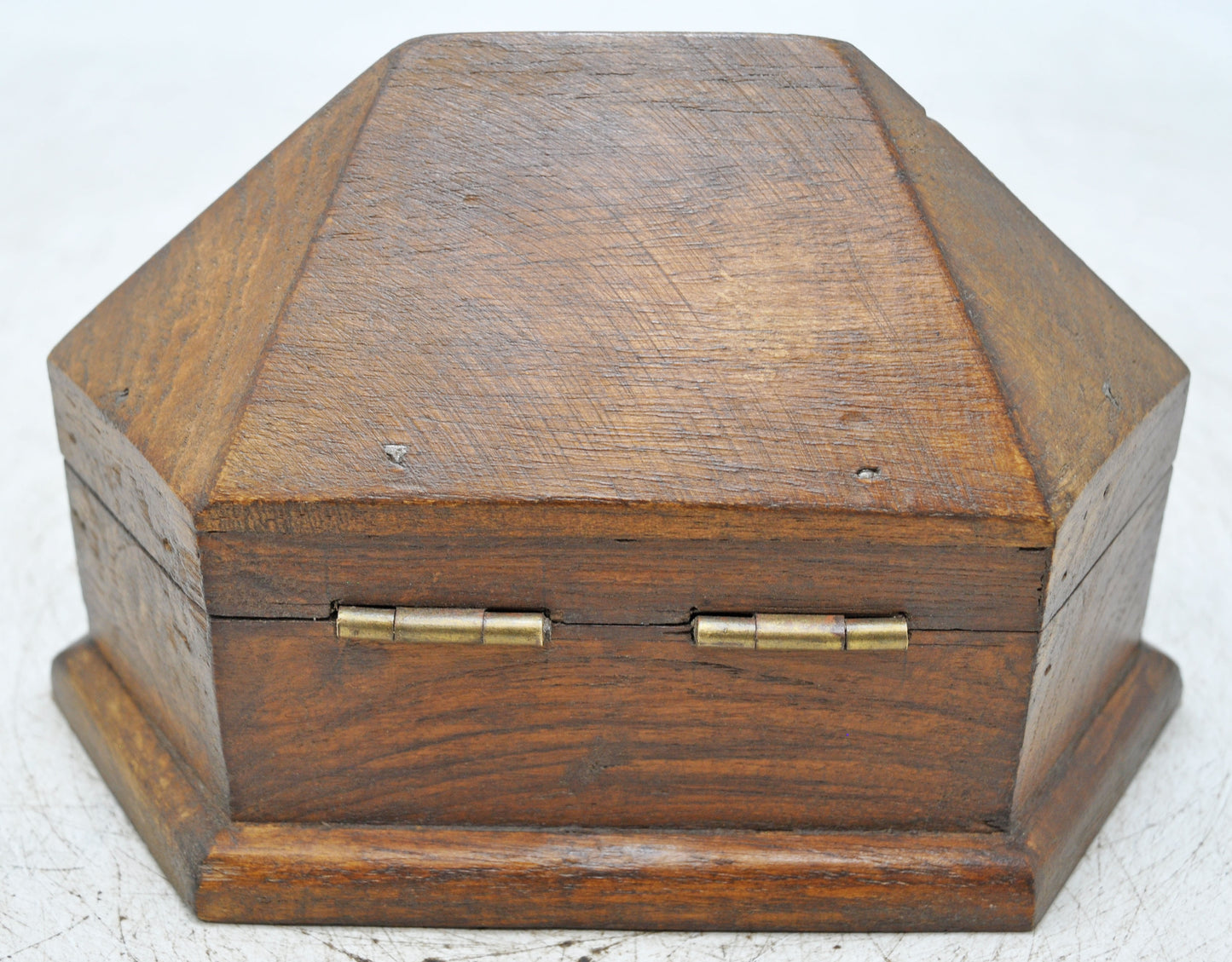 Vintage Wooden Dome Shaped Small Storage Box Original Old Hand Crafted