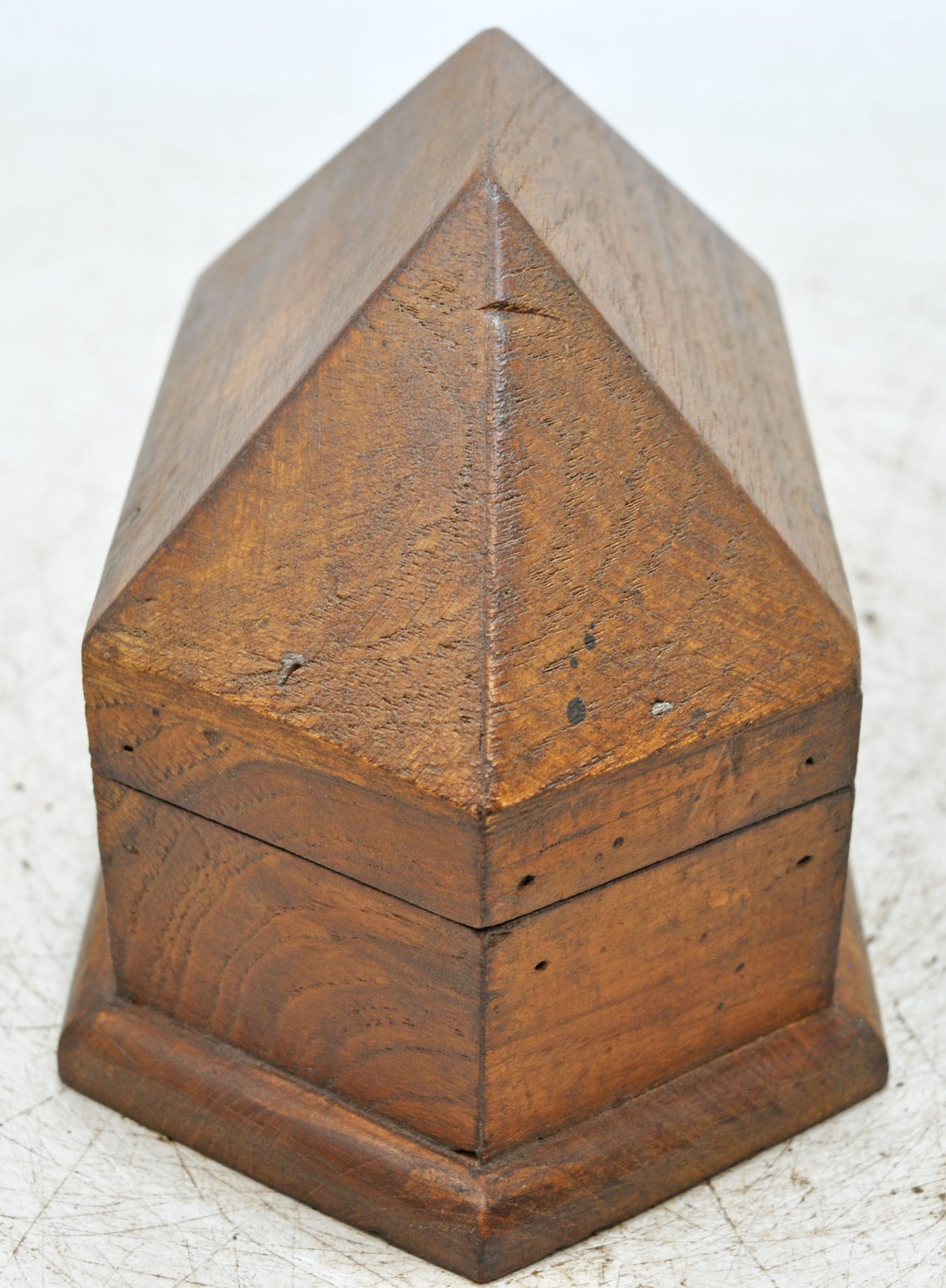 Vintage Wooden Dome Shaped Small Storage Box Original Old Hand Crafted