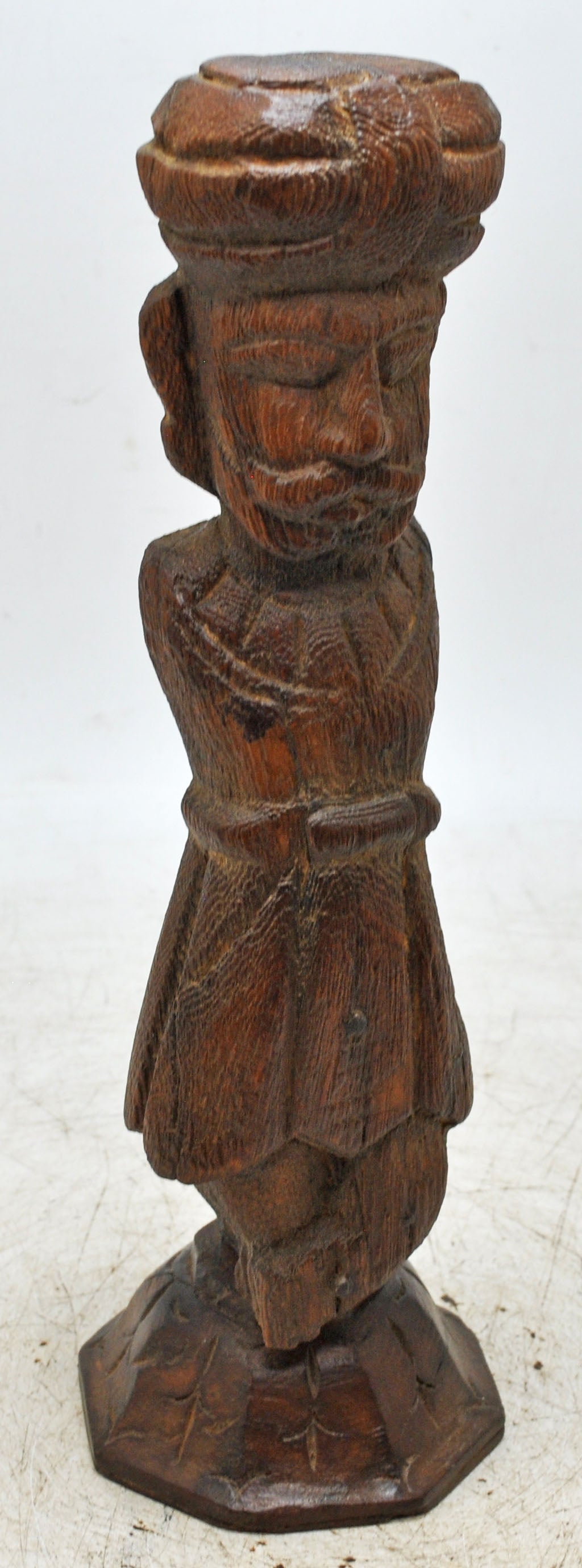 Vintage Wooden Watchman Figurine Original Old Hand Carved