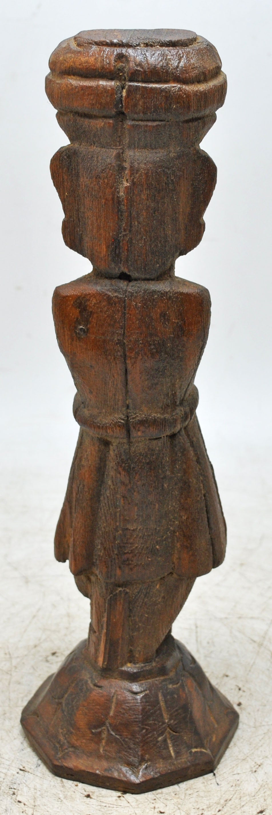 Vintage Wooden Watchman Figurine Original Old Hand Carved