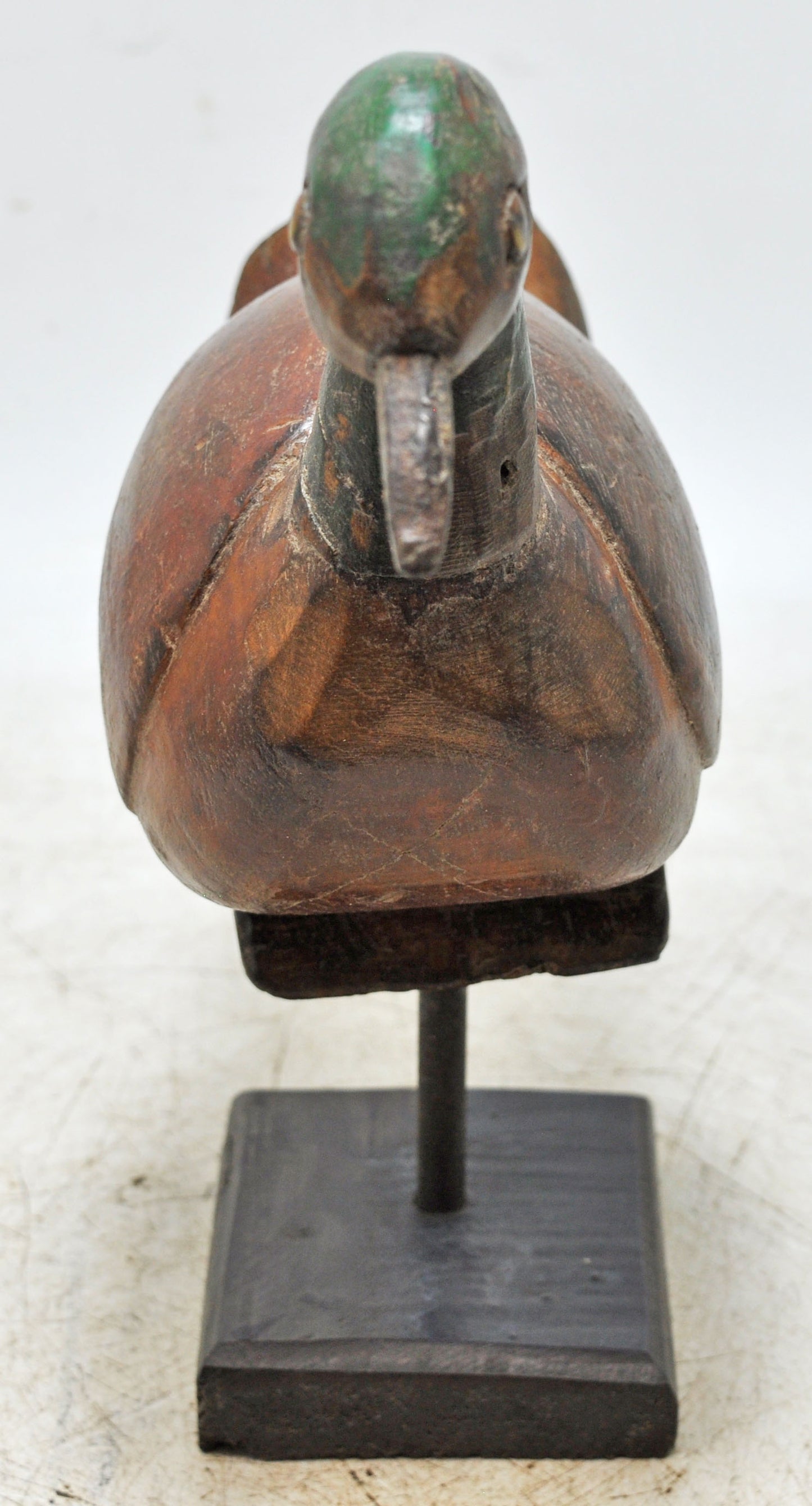 Vintage Wooden Bird Figurine Original Old Hand Carved