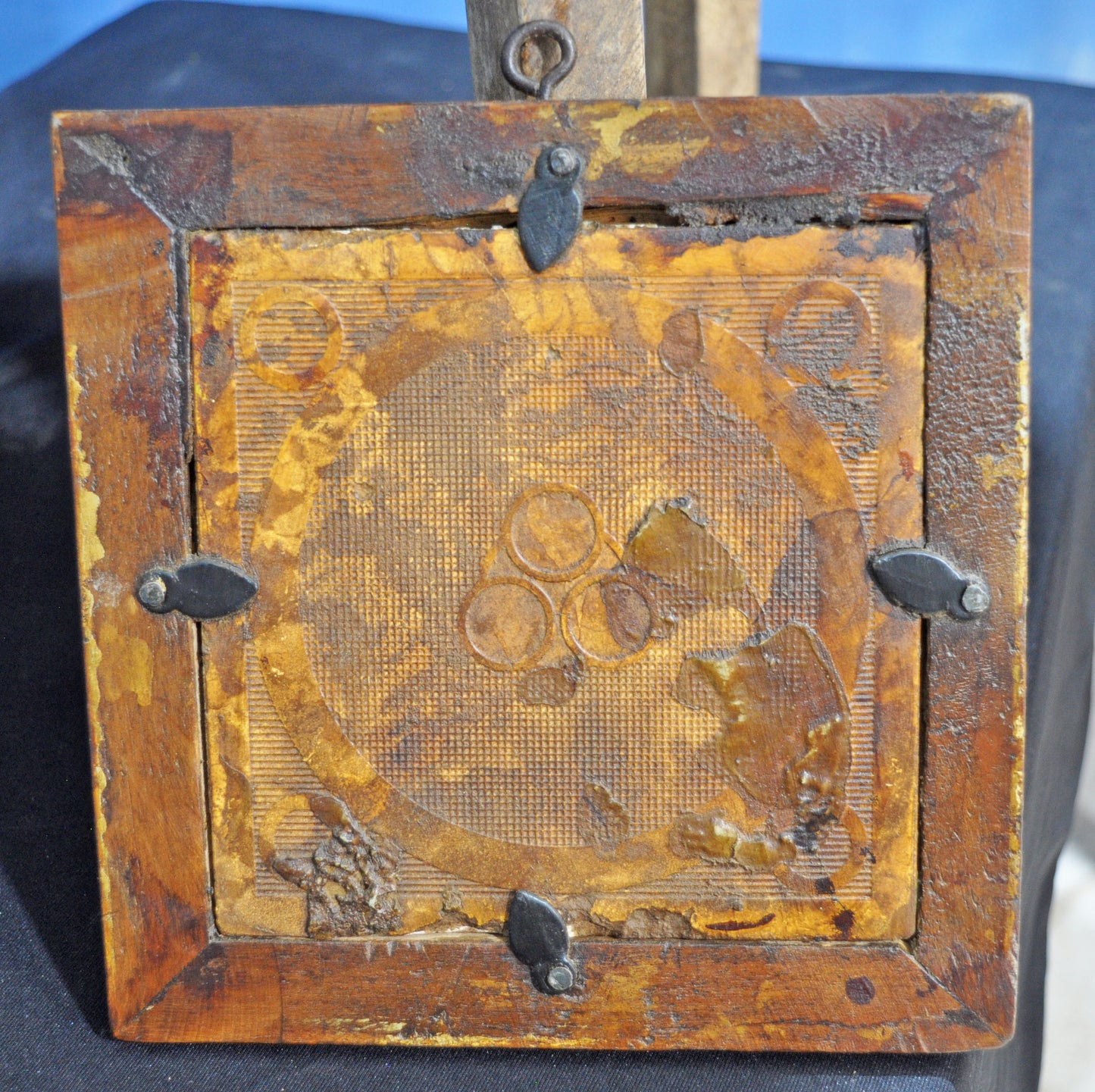 Antique Ceramic Tiles With Frame Wall Décor Original Old Hand Crafted