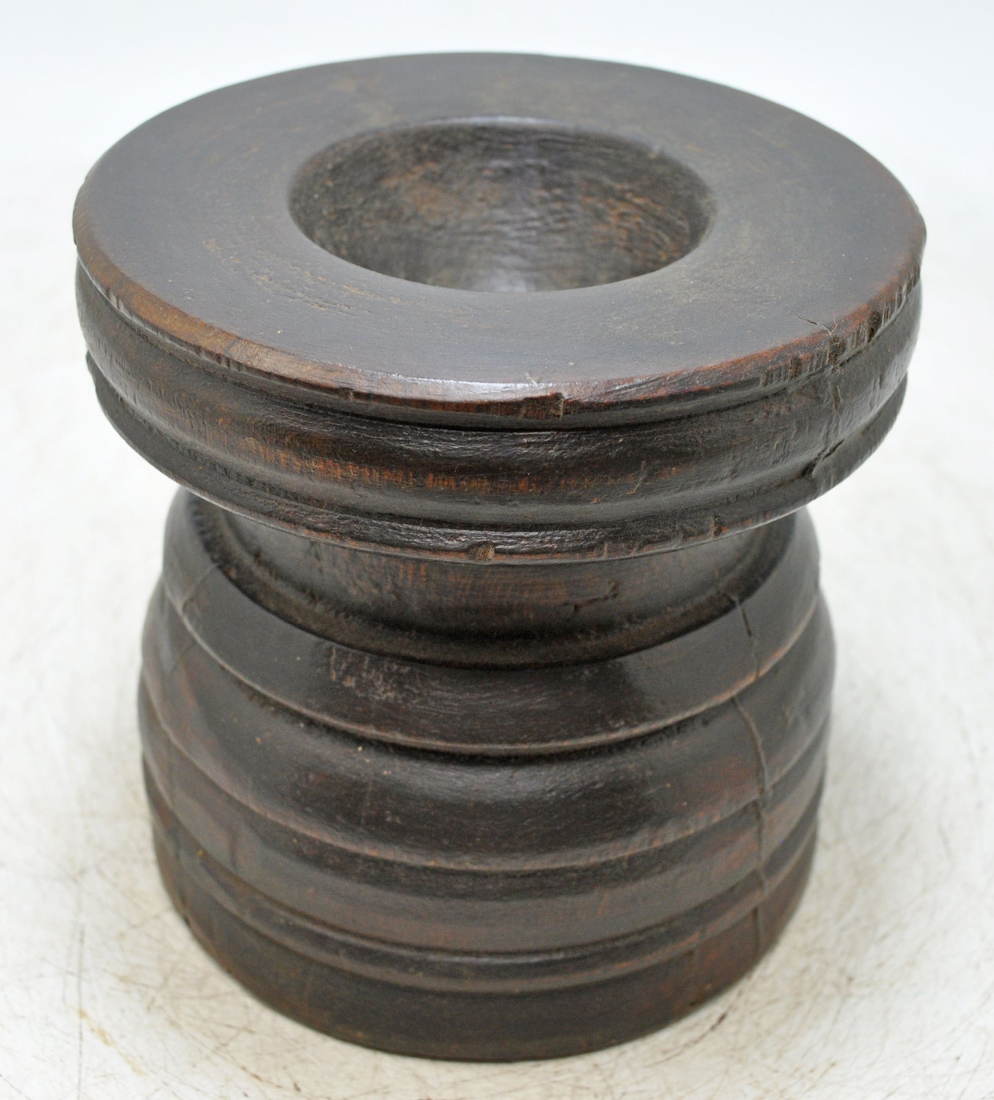 Antique Wooden Agricultural Seed Holder Bijni Original Old Hand Carved