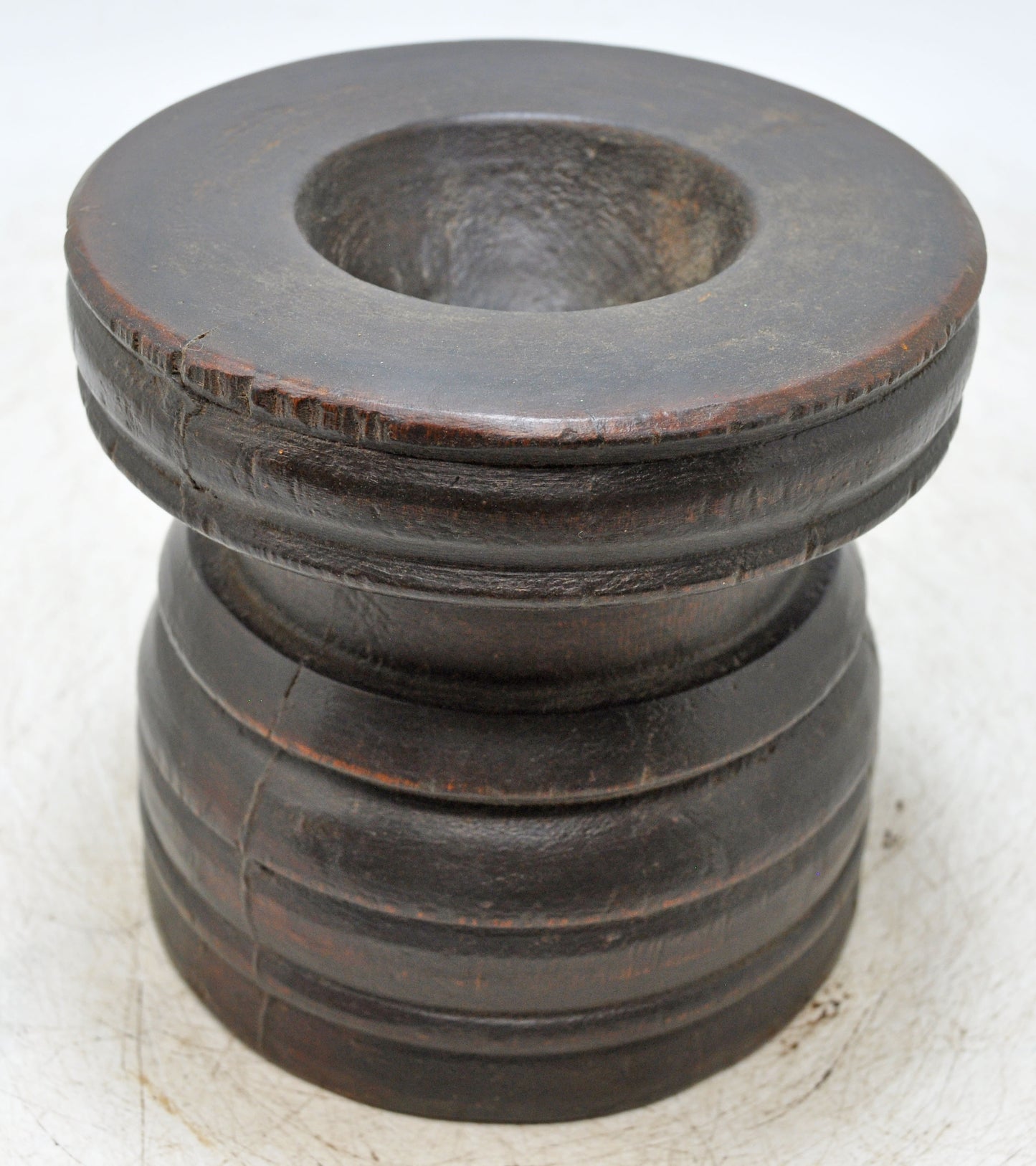 Antique Wooden Agricultural Seed Holder Bijni Original Old Hand Carved