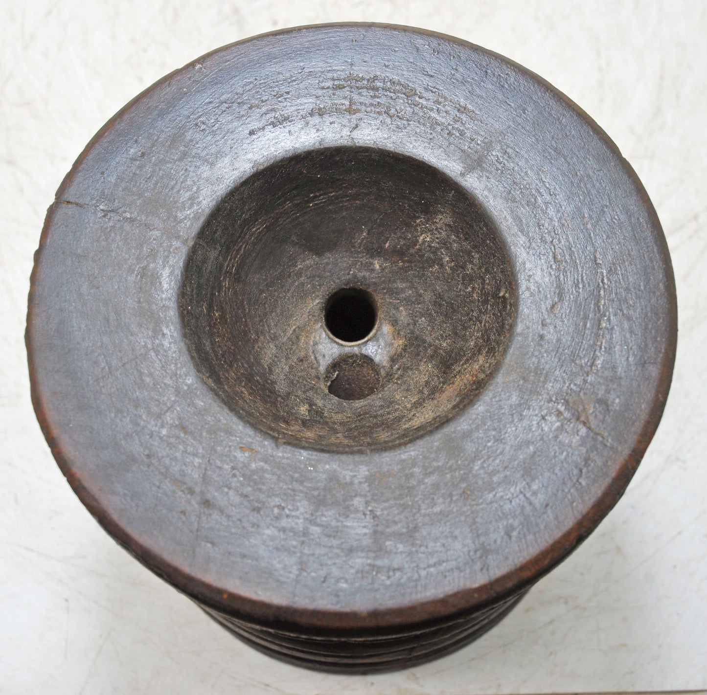Antique Wooden Agricultural Seed Holder Bijni Original Old Hand Carved