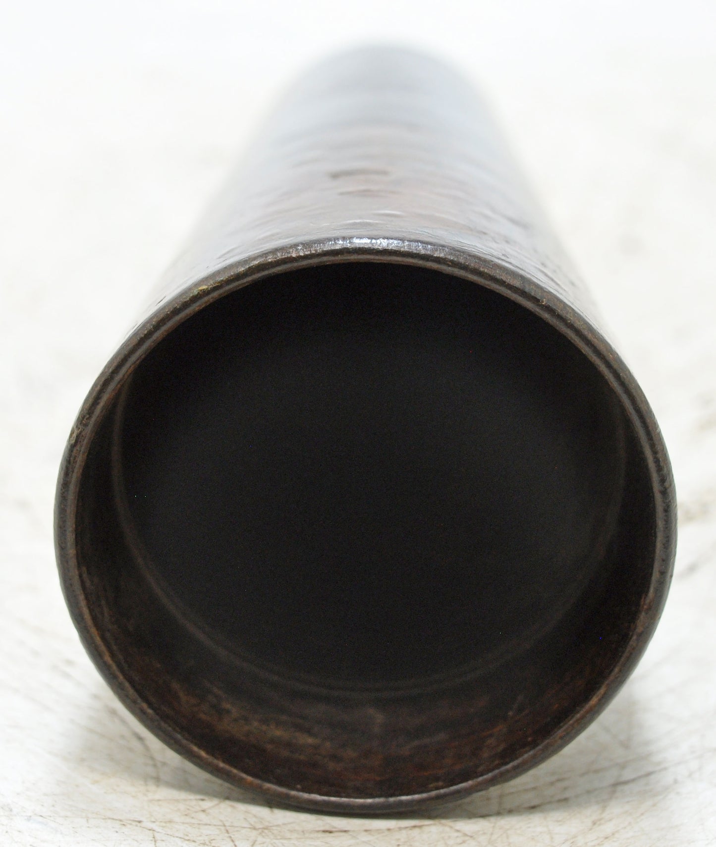 Antique Wooden Tall Drinking Cup Glass Original Old Hand Crafted