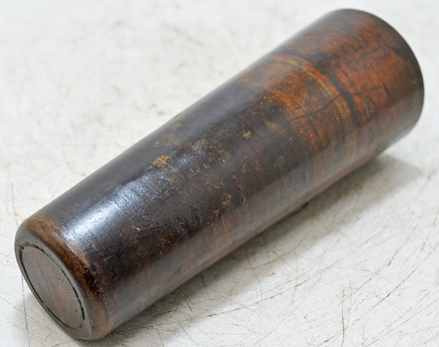 Antique Wooden Tall Drinking Cup Glass Original Old Hand Crafted