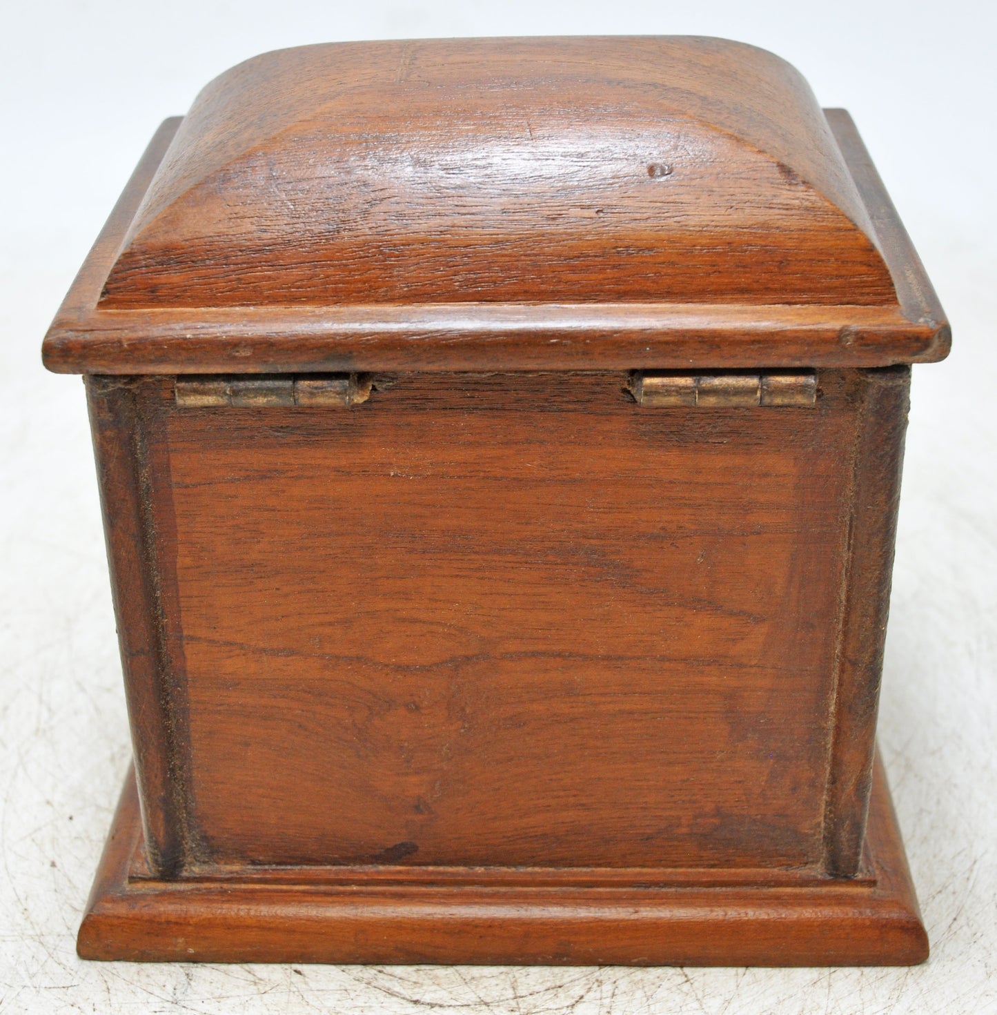 Vintage Wooden Dome Shaped Storage Box Original Old Hand Crafted