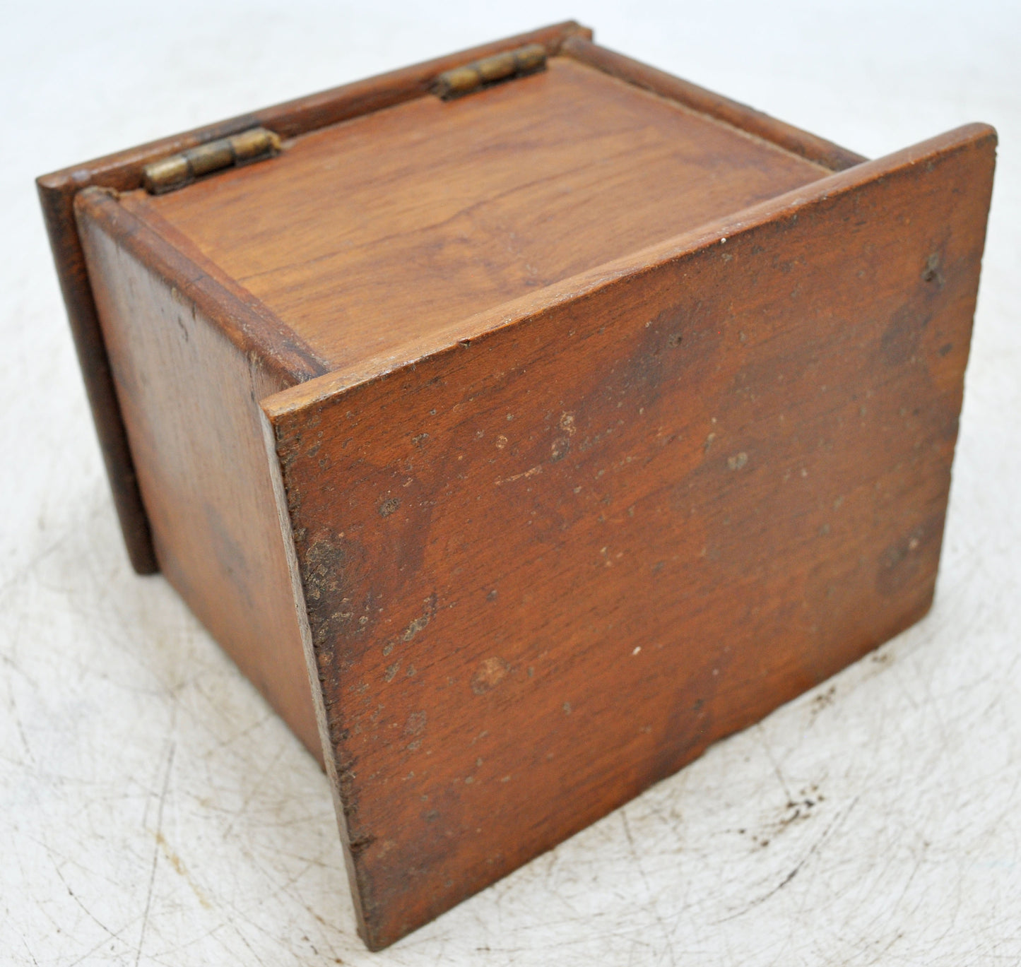 Vintage Wooden Dome Shaped Storage Box Original Old Hand Crafted