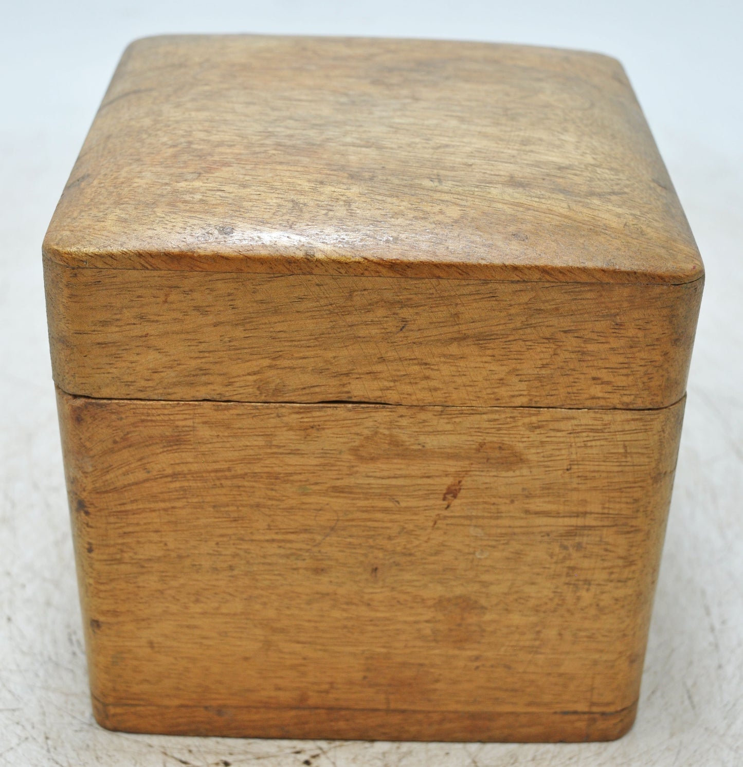 Vintage Wooden Small Square Storage Box Original Old Hand Crafted