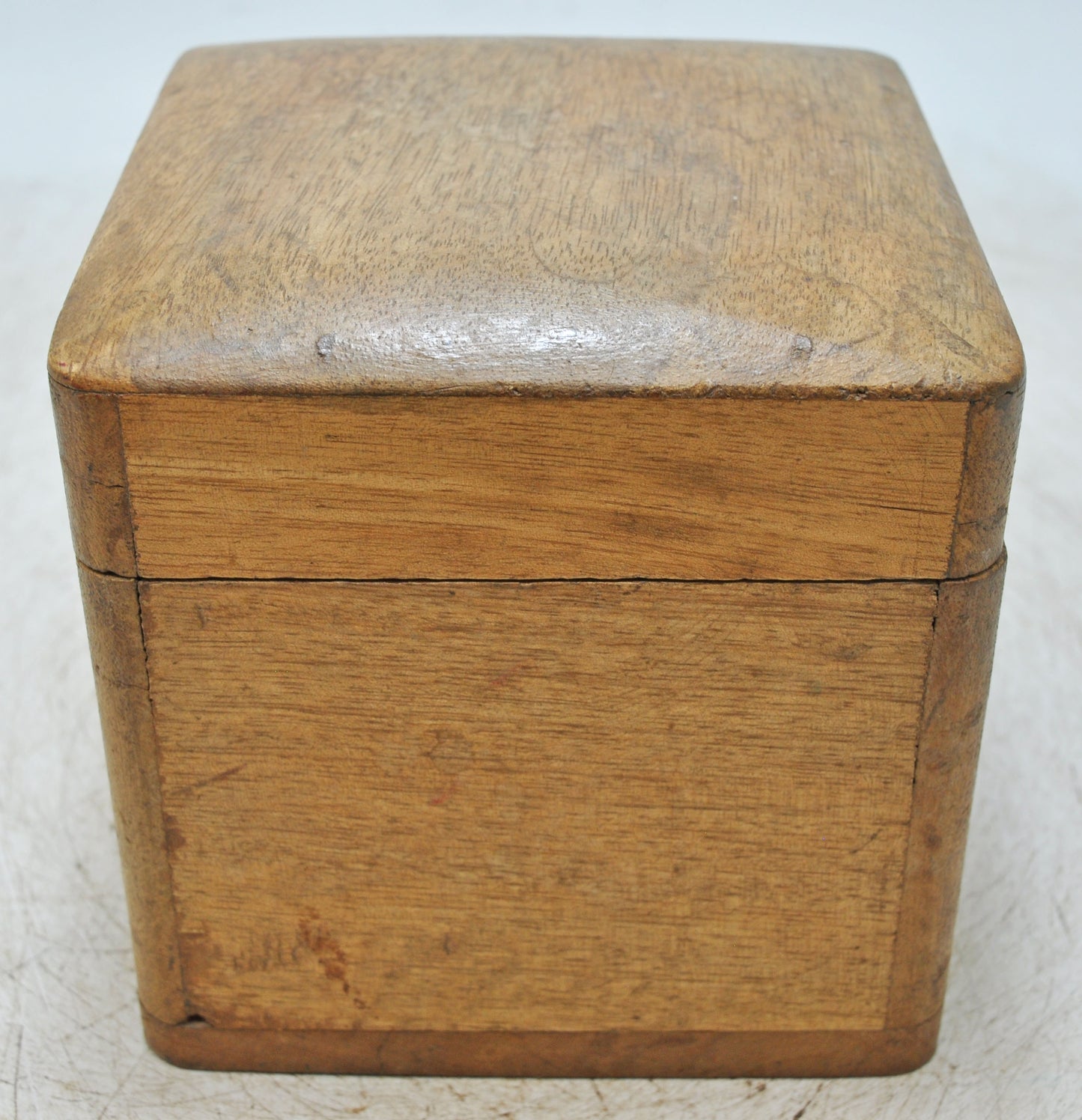 Vintage Wooden Small Square Storage Box Original Old Hand Crafted